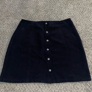 Black suede like mini skirt from forever 21